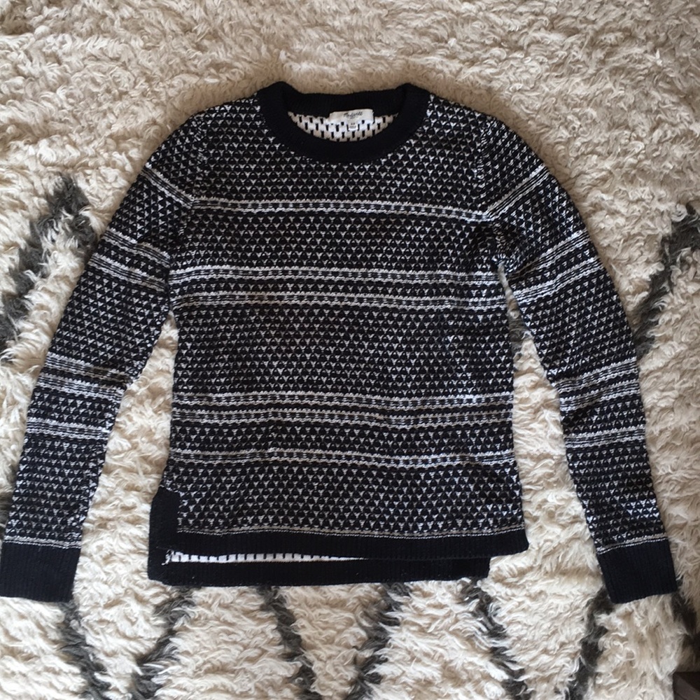 Madewell Black & White Sweater